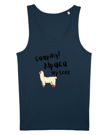 Camping? Alpaca my tent (negru)  Navy