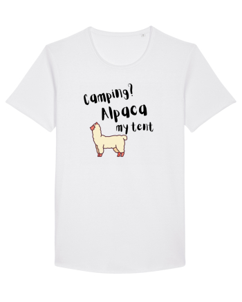 Camping? Alpaca my tent (negru)  White