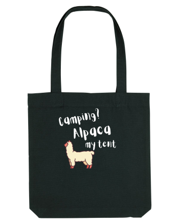 Camping? Alpaca my tent (alb)  Black