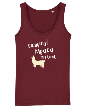 Camping? Alpaca my tent (alb)  Burgundy