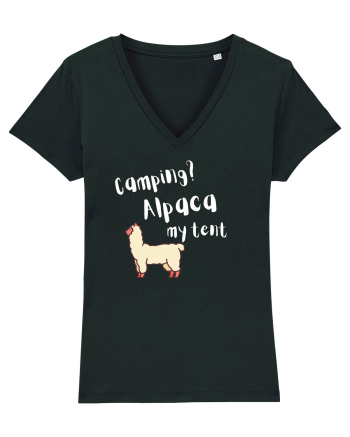 Camping? Alpaca my tent (alb)  Black