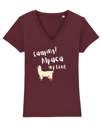 Camping? Alpaca my tent (alb)  Burgundy