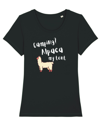 Camping? Alpaca my tent (alb)  Black