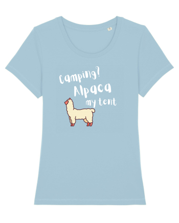 Camping? Alpaca my tent (alb)  Sky Blue