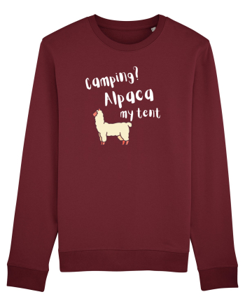 Camping? Alpaca my tent (alb)  Burgundy