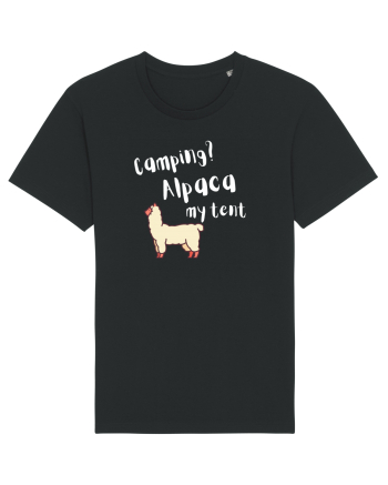 Camping? Alpaca my tent (alb)  Black