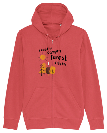 I could go camping forest of my life (black)  Carmine Red