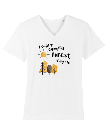 I could go camping forest of my life (black)  White