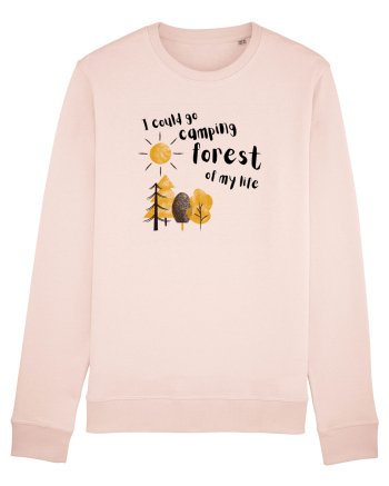 I could go camping forest of my life (black)  Candy Pink