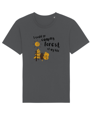 I could go camping forest of my life (black)  Anthracite