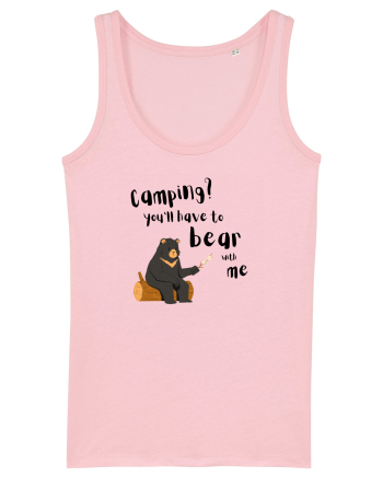 Camping? You'll have to bear with me (negru)  Cotton Pink