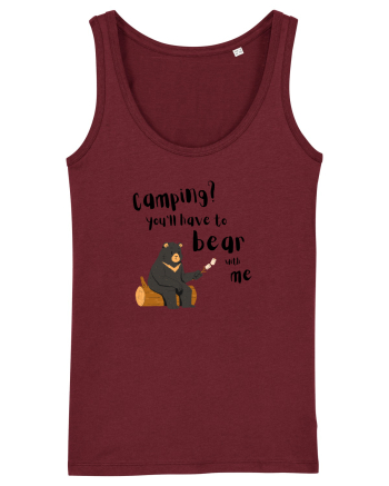 Camping? You'll have to bear with me (negru)  Burgundy