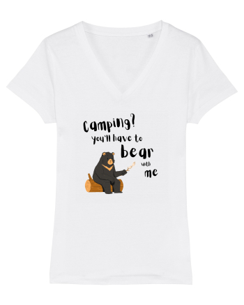Camping? You'll have to bear with me (negru)  White