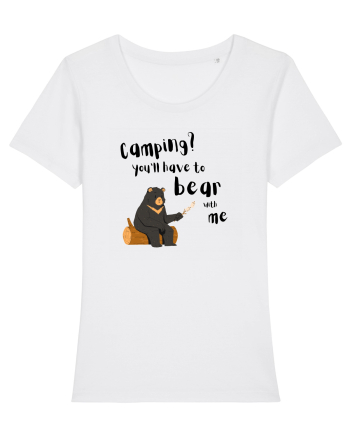 Camping? You'll have to bear with me (negru)  White