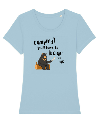 Camping? You'll have to bear with me (negru)  Sky Blue