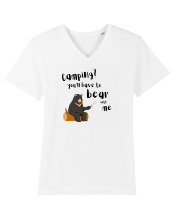 Camping? You'll have to bear with me (negru)  White