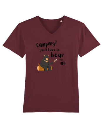 Camping? You'll have to bear with me (negru)  Burgundy