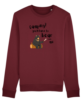 Camping? You'll have to bear with me (negru)  Burgundy