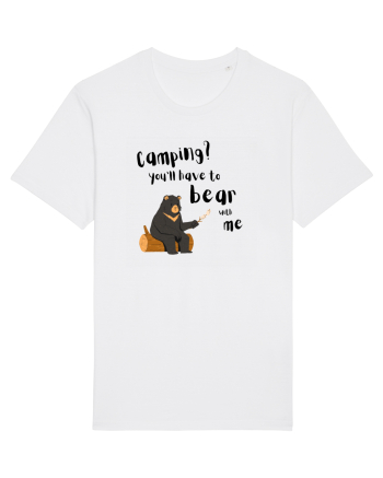 Camping? You'll have to bear with me (negru)  White
