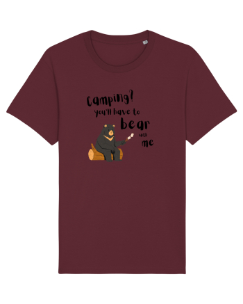 Camping? You'll have to bear with me (negru)  Burgundy
