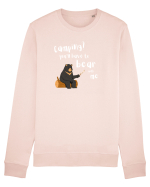 Camping? You'll have to bear with me (alb)  Bluză mânecă lungă Unisex Rise