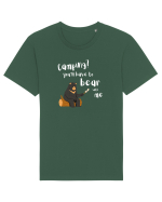 Camping? You'll have to bear with me (alb)  Tricou mânecă scurtă Unisex Rocker