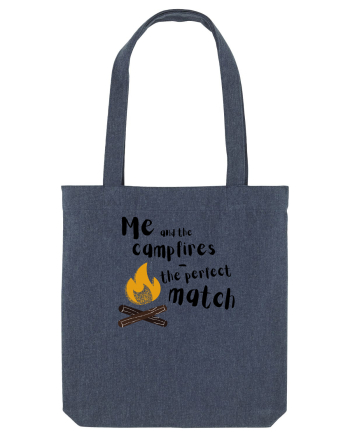 Me and the campfires - the perfect match (negru)  Midnight Blue
