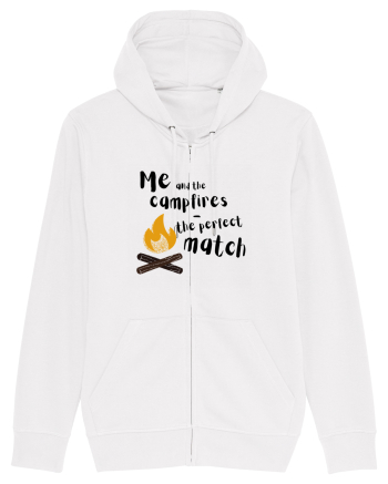 Me and the campfires - the perfect match (negru)  White