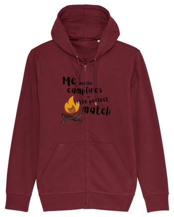 Me and the campfires - the perfect match (negru)  Burgundy