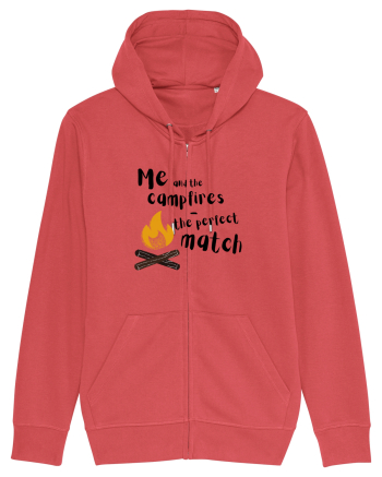 Me and the campfires - the perfect match (negru)  Carmine Red