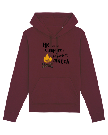 Me and the campfires - the perfect match (negru)  Burgundy
