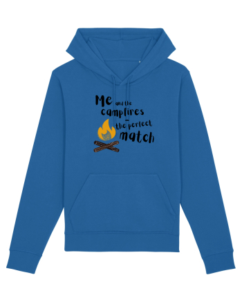 Me and the campfires - the perfect match (negru)  Royal Blue