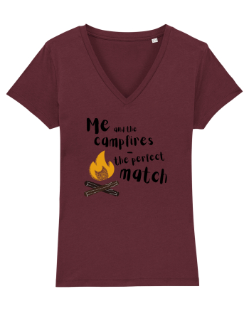 Me and the campfires - the perfect match (negru)  Burgundy