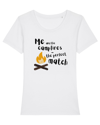 Me and the campfires - the perfect match (negru)  White
