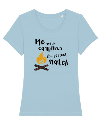 Me and the campfires - the perfect match (negru)  Sky Blue