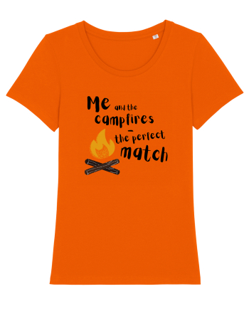 Me and the campfires - the perfect match (negru)  Bright Orange
