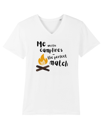 Me and the campfires - the perfect match (negru)  White