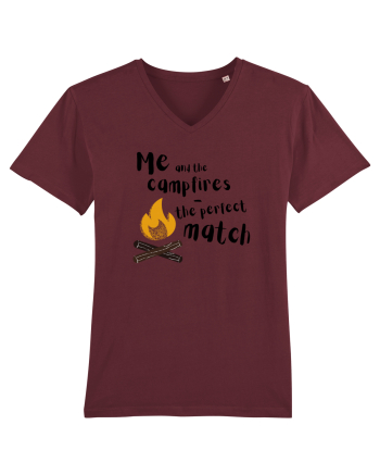 Me and the campfires - the perfect match (negru)  Burgundy