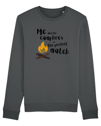 Me and the campfires - the perfect match (negru)  Anthracite
