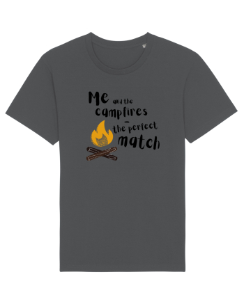 Me and the campfires - the perfect match (negru)  Anthracite