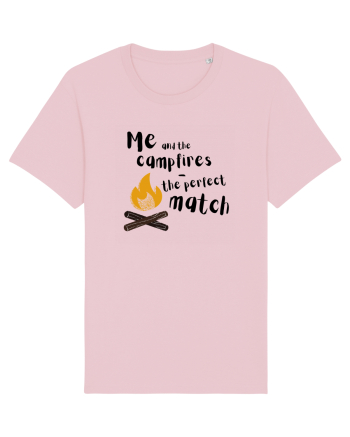 Me and the campfires - the perfect match (negru)  Cotton Pink