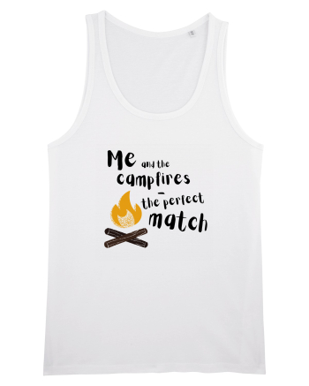 Me and the campfires - the perfect match (negru)  White
