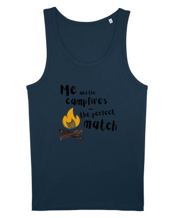 Me and the campfires - the perfect match (negru)  Navy