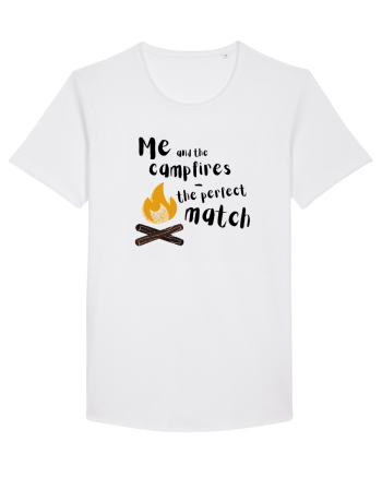 Me and the campfires - the perfect match (negru)  White