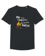 Me and the campfires - the perfect match (alb)  Tricou mânecă scurtă guler larg Bărbat Skater