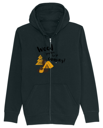 Wood you like to go camping? (negru)  Black
