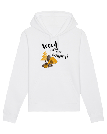Wood you like to go camping? (negru)  White