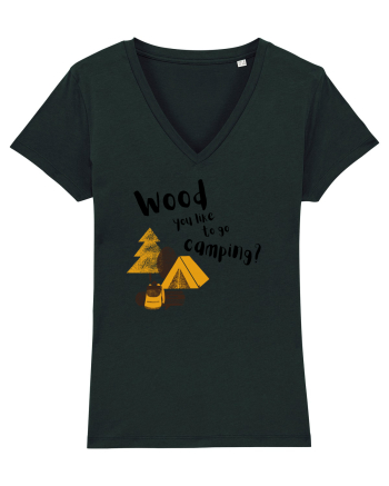 Wood you like to go camping? (negru)  Black
