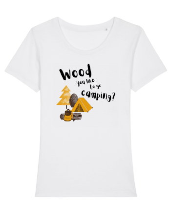 Wood you like to go camping? (negru)  White
