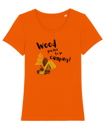 Wood you like to go camping? (negru)  Bright Orange